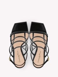 Sandales Mondry 95 en cuir lisse - Noir
