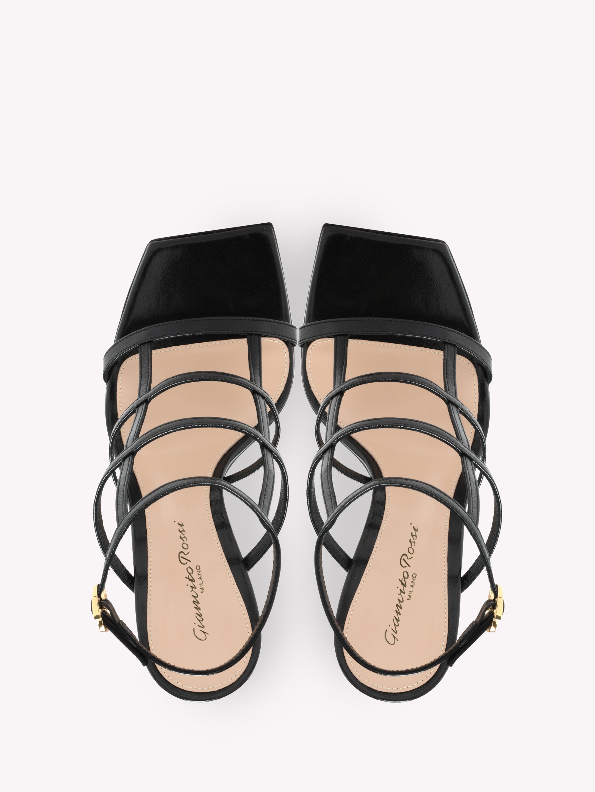 Sandales Mondry 95 en cuir lisse - Noir