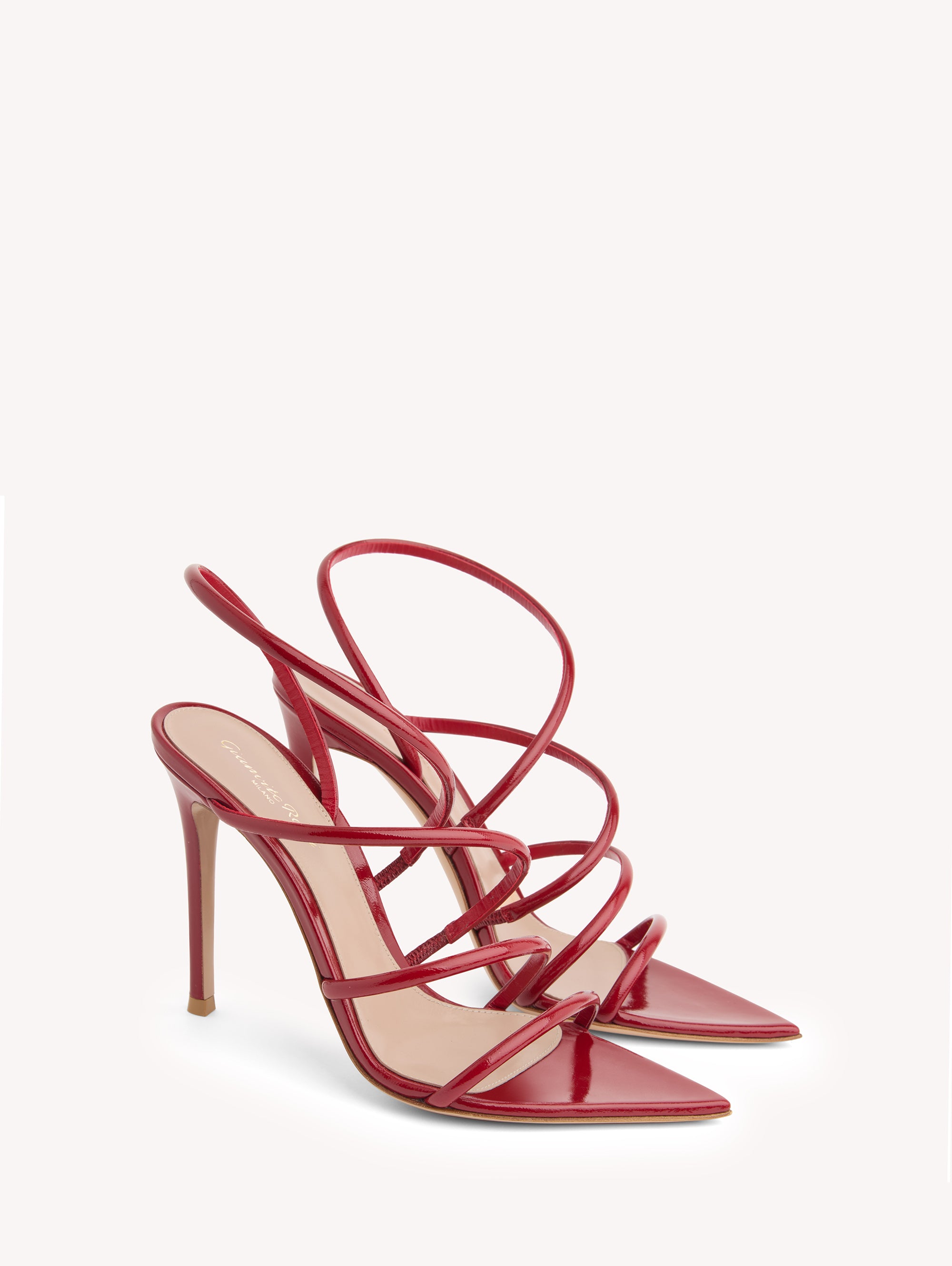 Sandales Ettie 105 en cuir lisse - Rouge