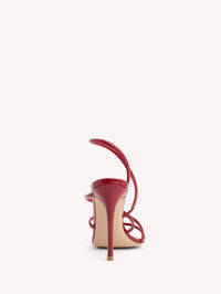Sandales Ettie 105 en cuir lisse - Rouge