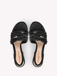 Sandales Ottavia 95 en cuir lisse - Noir
