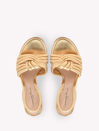 Ottavia 95 sandals in smooth leather - Gold