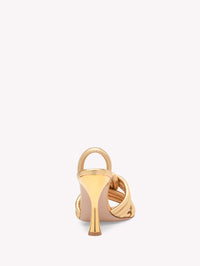 Ottavia 95 sandals in smooth leather - Gold