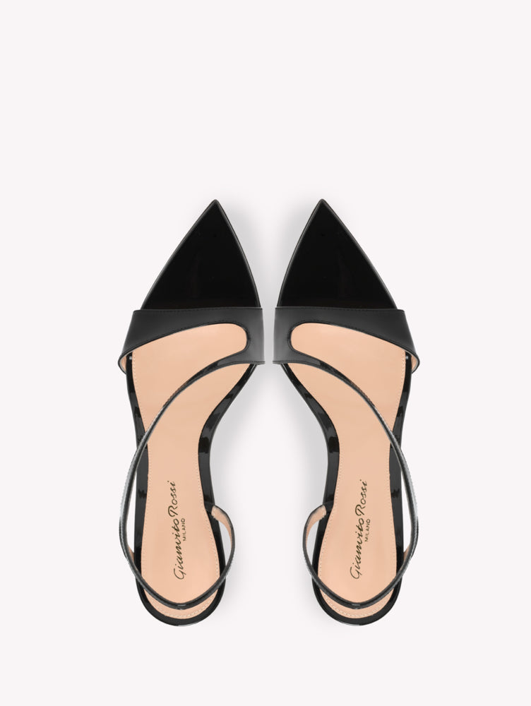 Sandales Mayfair 85 en cuir lisse - Noir
