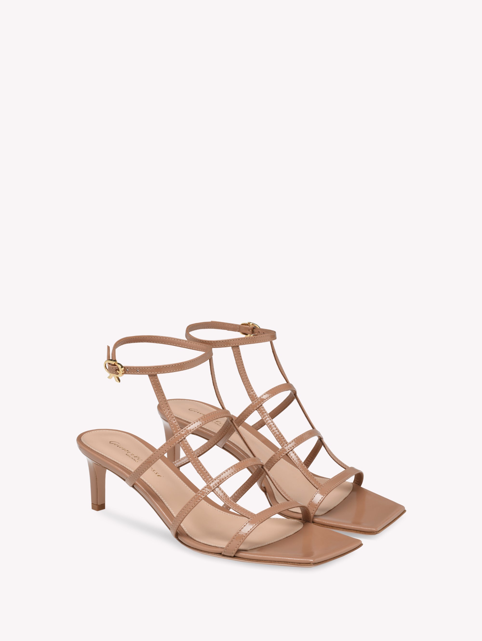 Sandales Mondry 55 en cuir lisse - Rose