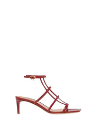 Sandales Mondry 55 en cuir lisse - Rouge