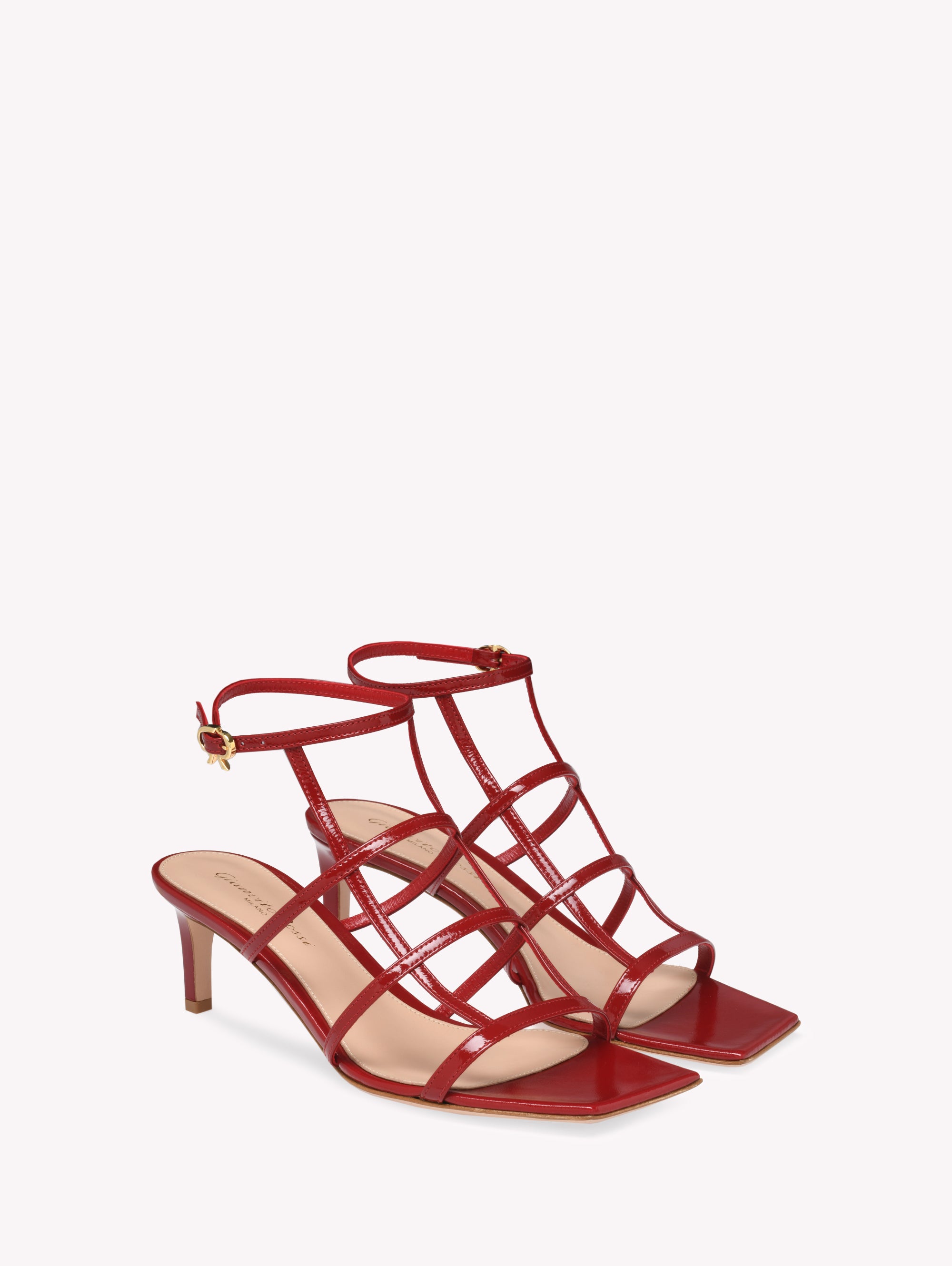 Sandales Mondry 55 en cuir lisse - Rouge