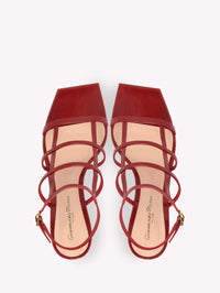 Sandales Mondry 55 en cuir lisse - Rouge
