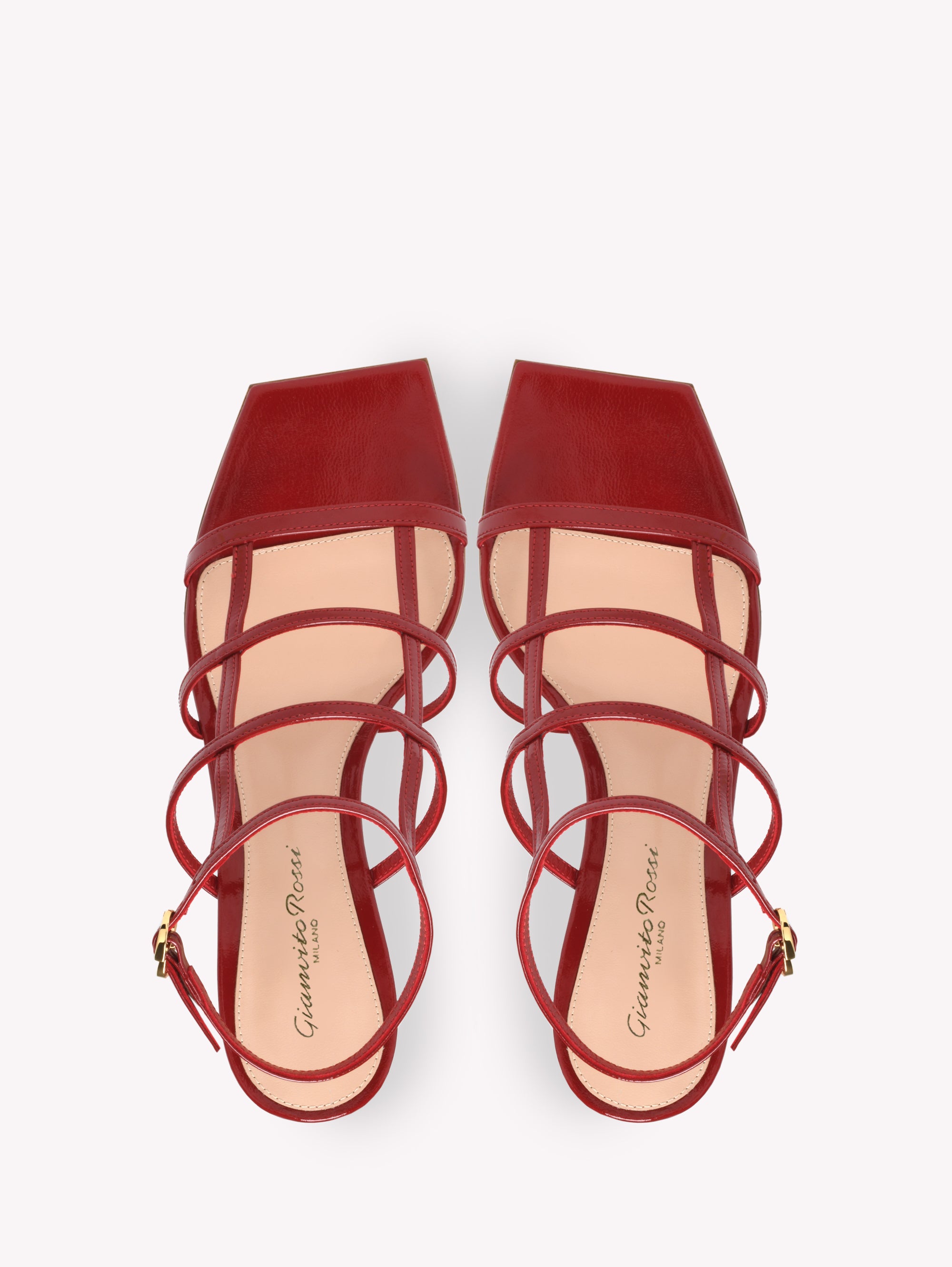 Sandales Mondry 55 en cuir lisse - Rouge