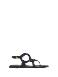 Sandales Amalfi en cuir lisse - Noir