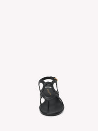 Sandales Amalfi en cuir lisse - Noir