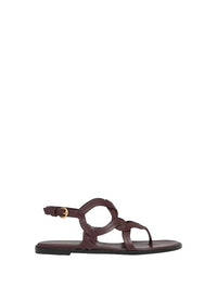 Sandales Amalfi en cuir lisse - Rouge