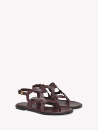 Sandales Amalfi en cuir lisse - Rouge