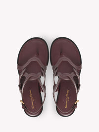 Sandales Amalfi en cuir lisse - Rouge