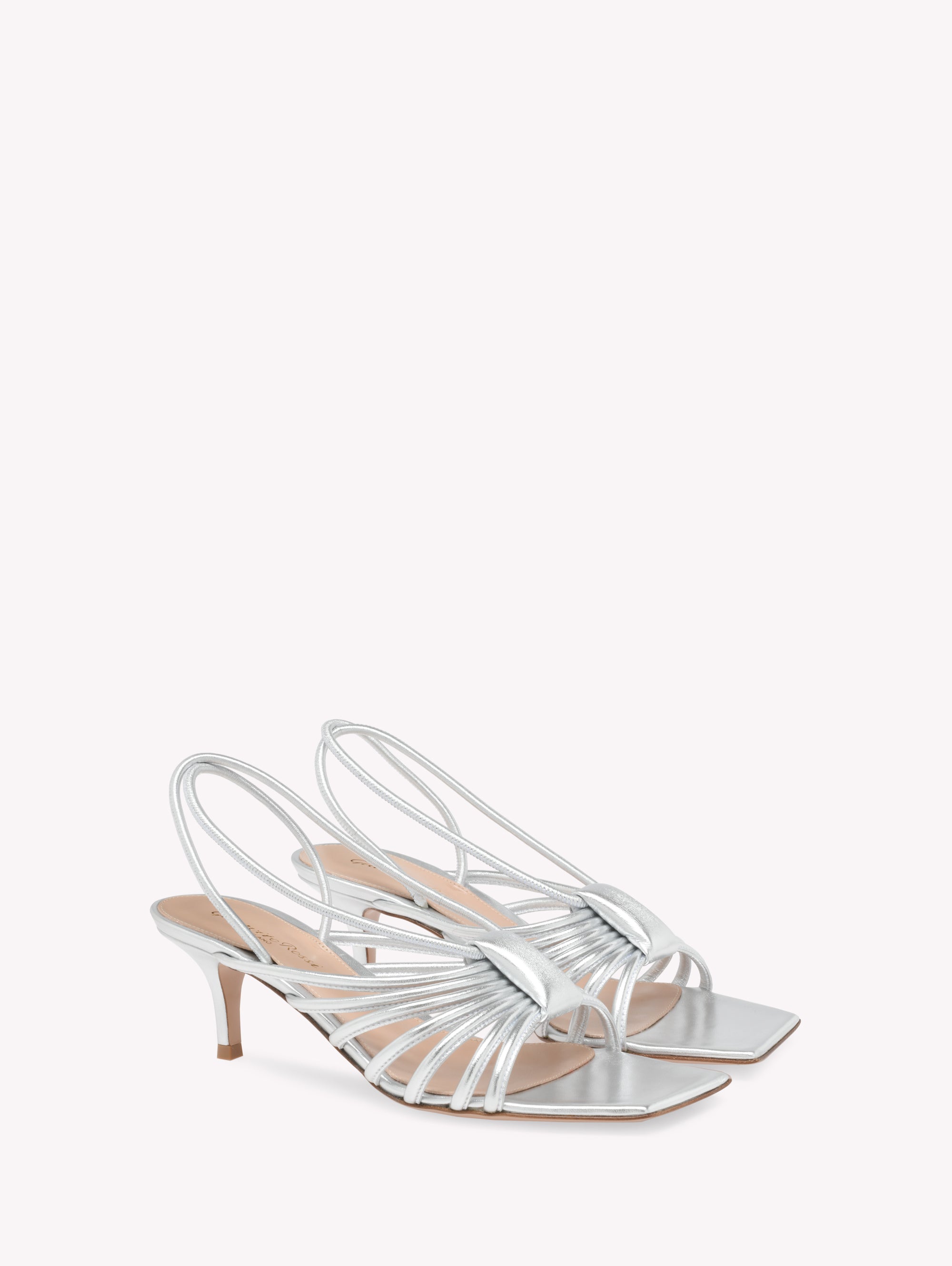 Sandales Helen 55 en cuir lisse - Argent