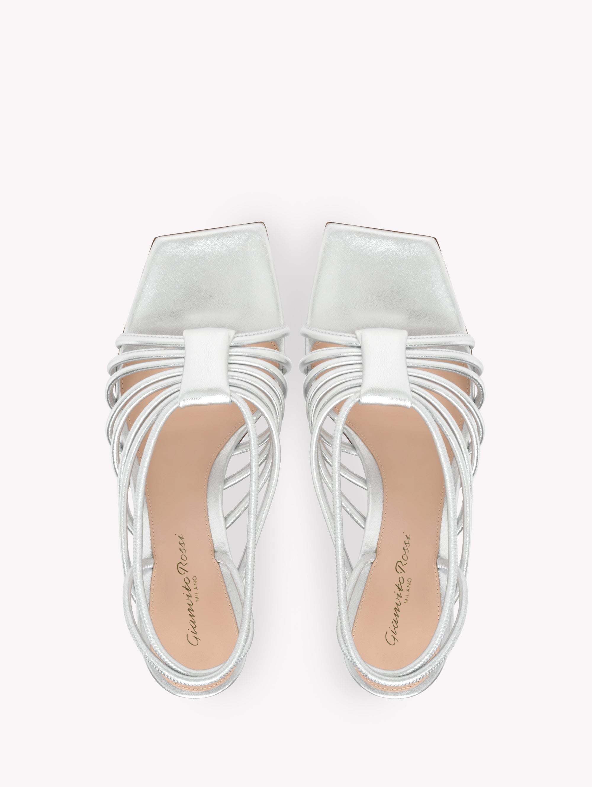 Sandales Helen 55 en cuir lisse - Argent