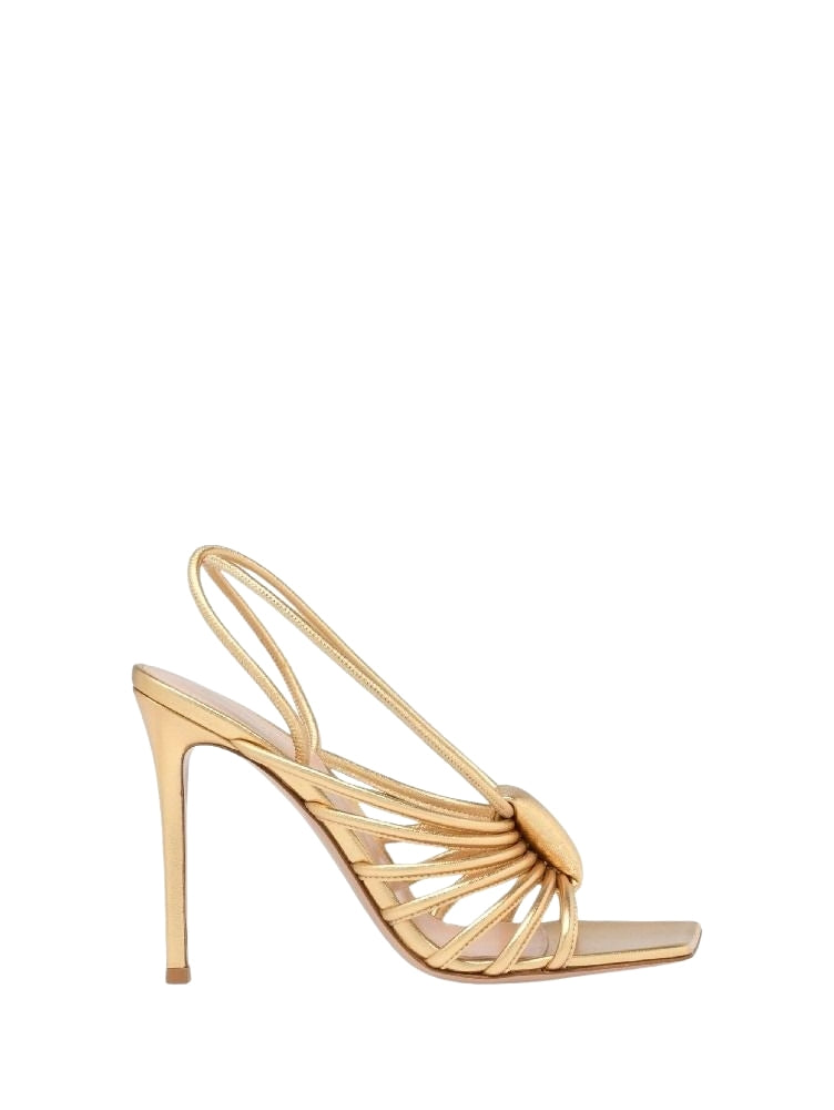 Sandales Helen 105 en cuir lisse - Or