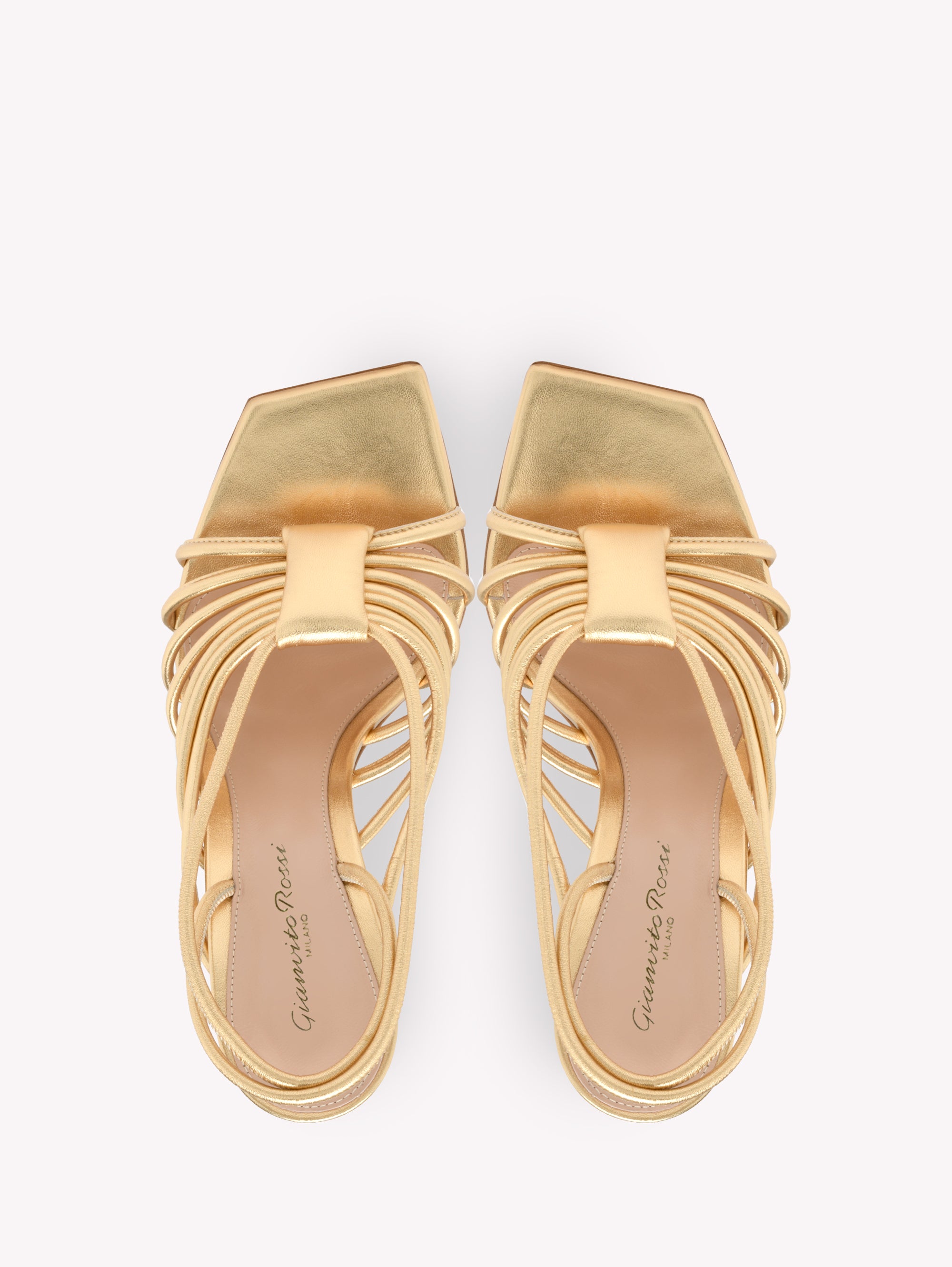 Sandales Helen 105 en cuir lisse - Or