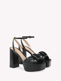 Paradì 120 sandals in smooth leather - Black