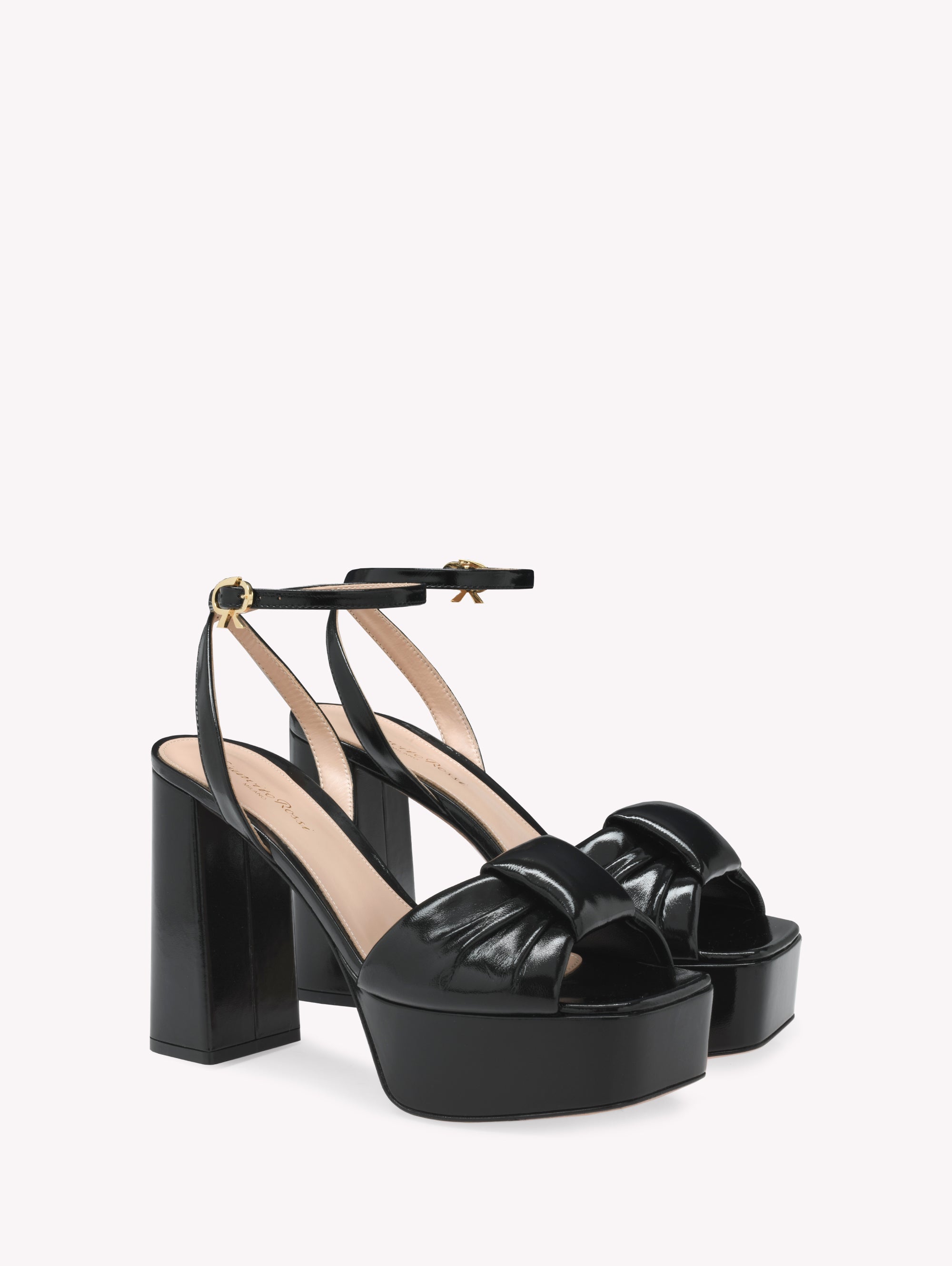 Paradì 120 sandals in smooth leather - Black