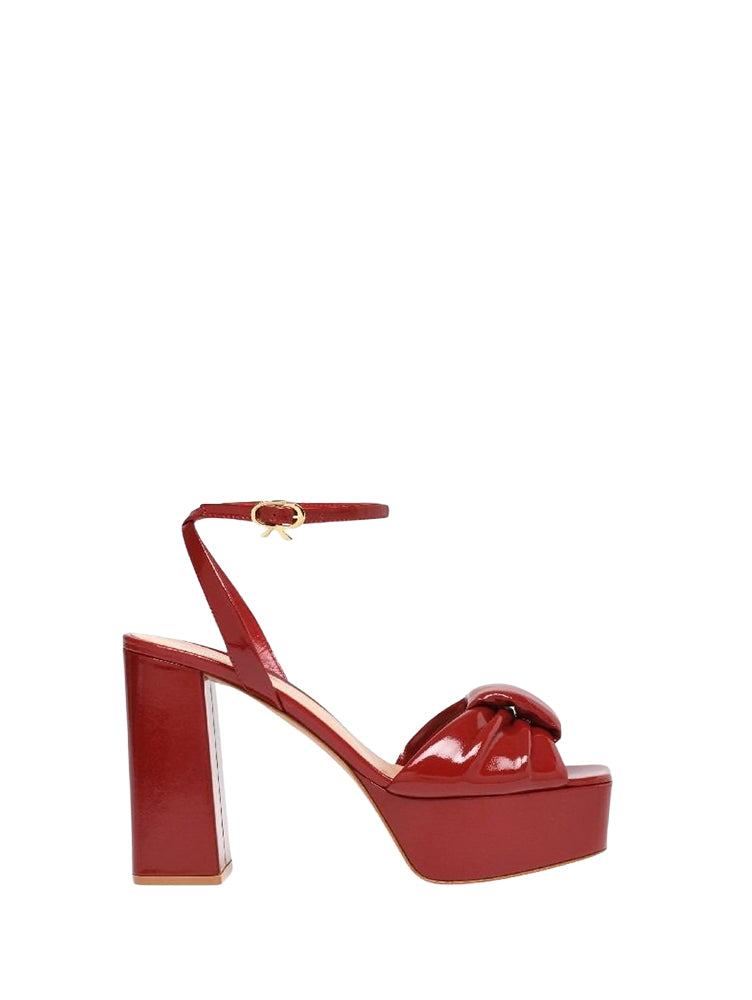 Sandales Paradì 70 en cuir lisse - Rouge