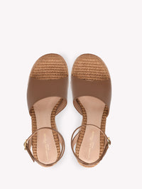 Sandales Thalia 105 en cuir lisse - Marron