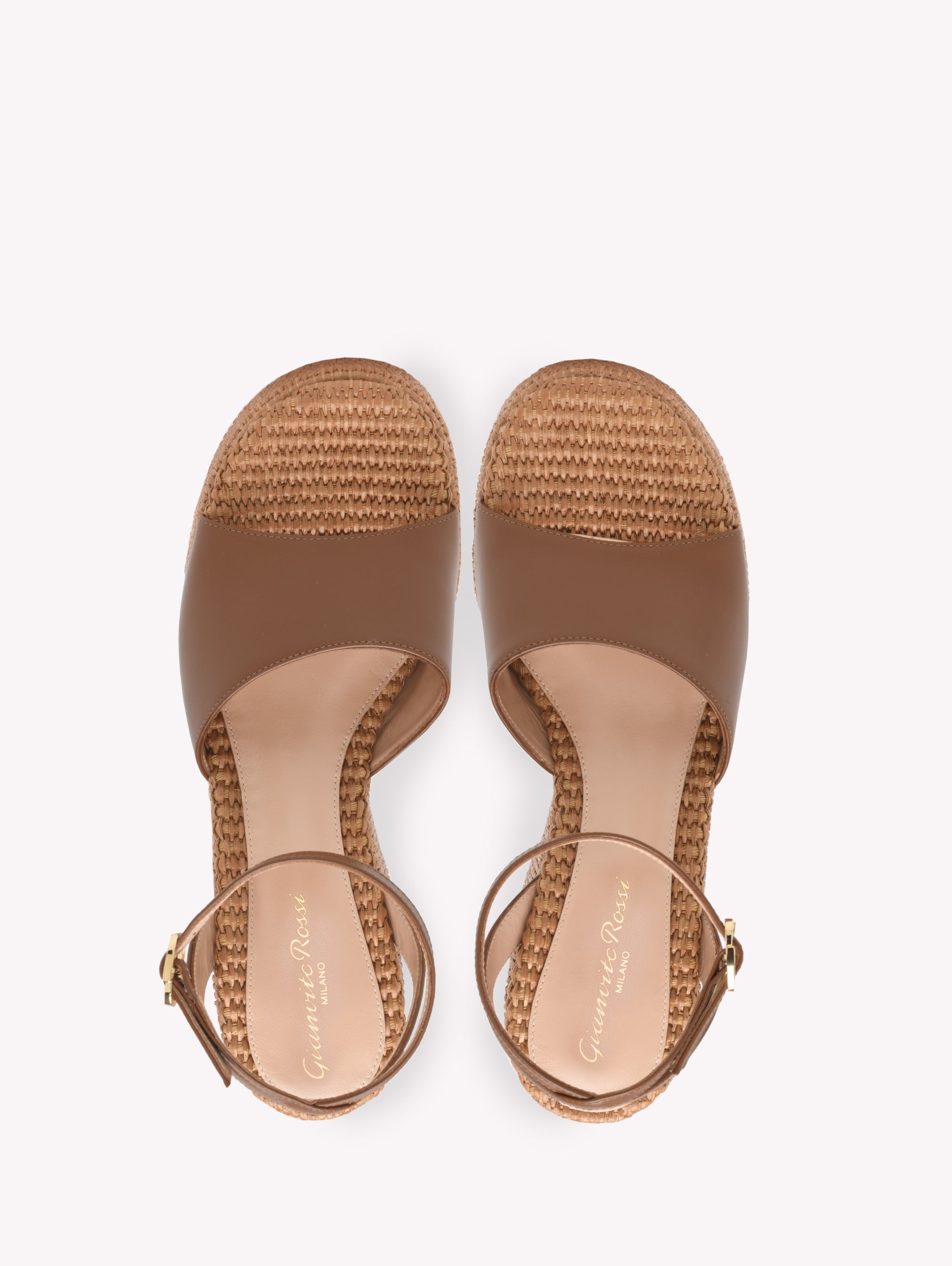 Sandales Thalia 105 en cuir lisse - Marron
