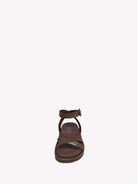 Sandales Lianne en cuir lisse - Marron