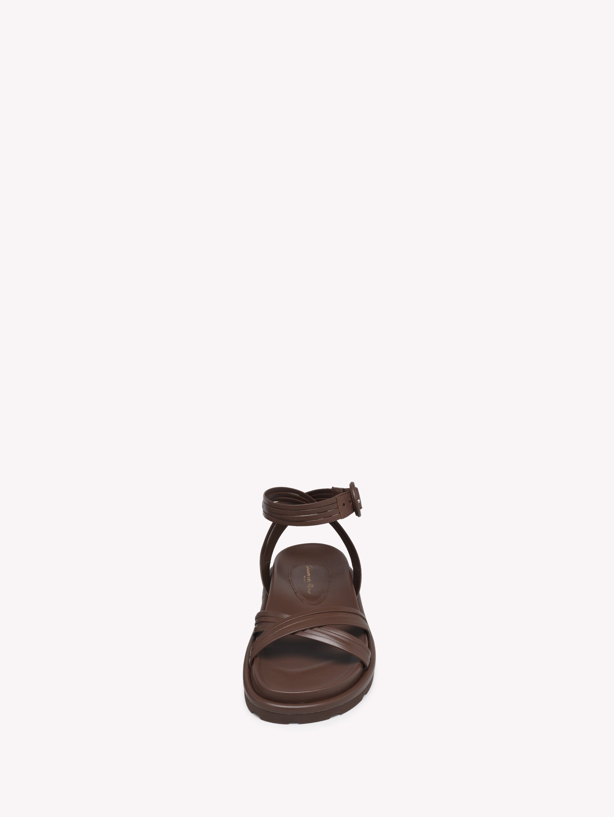 Sandales Lianne en cuir lisse - Marron