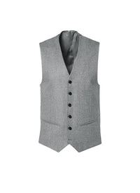 Wool buttoned suit waistcoat - Medium Grey