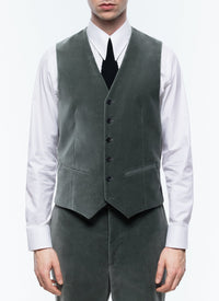 Velvet suit waistcoat - Navy