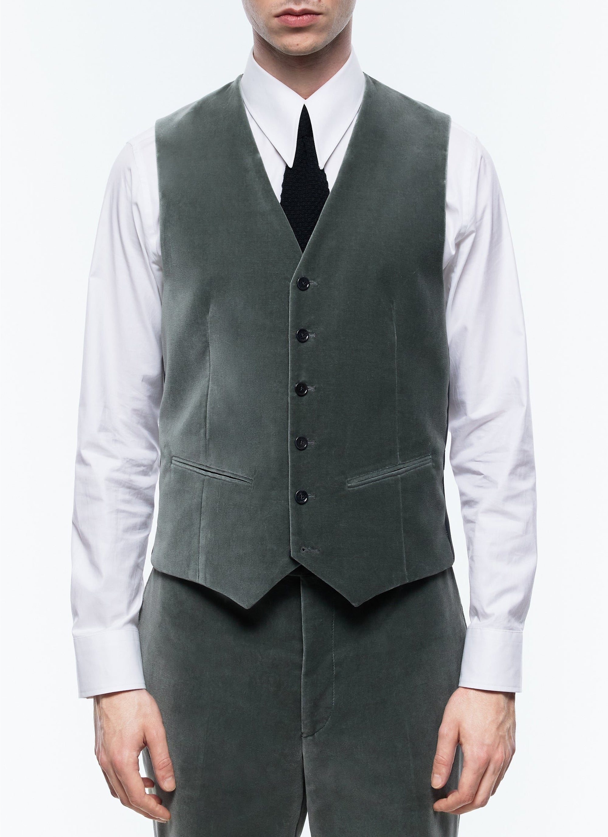 Velvet suit waistcoat - Navy