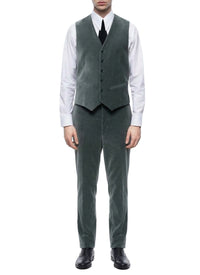 Velvet suit waistcoat - Vert de Gris