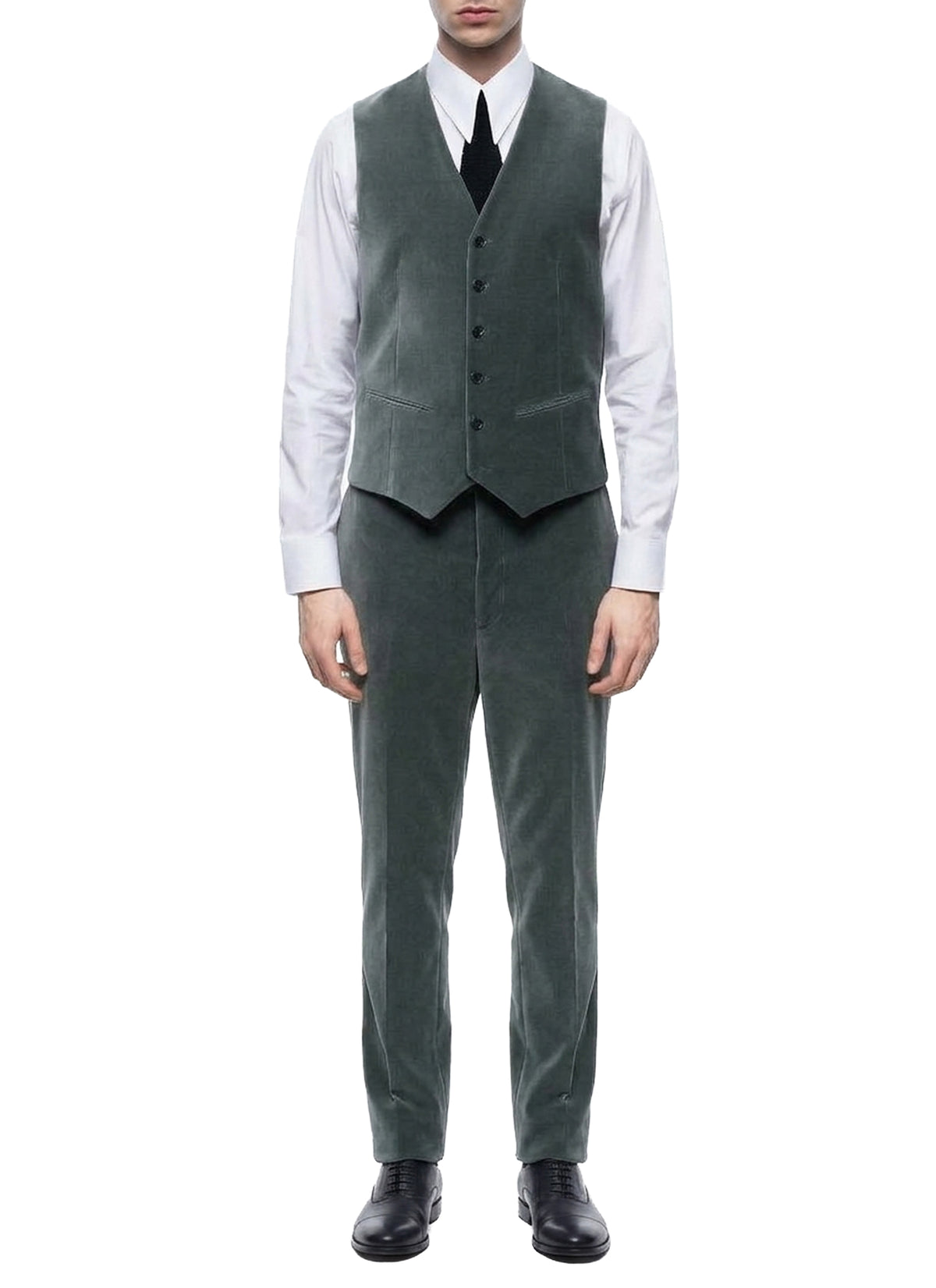 Velvet suit waistcoat - Vert de Gris