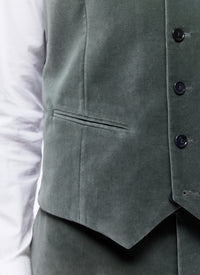 Velvet suit waistcoat - Navy