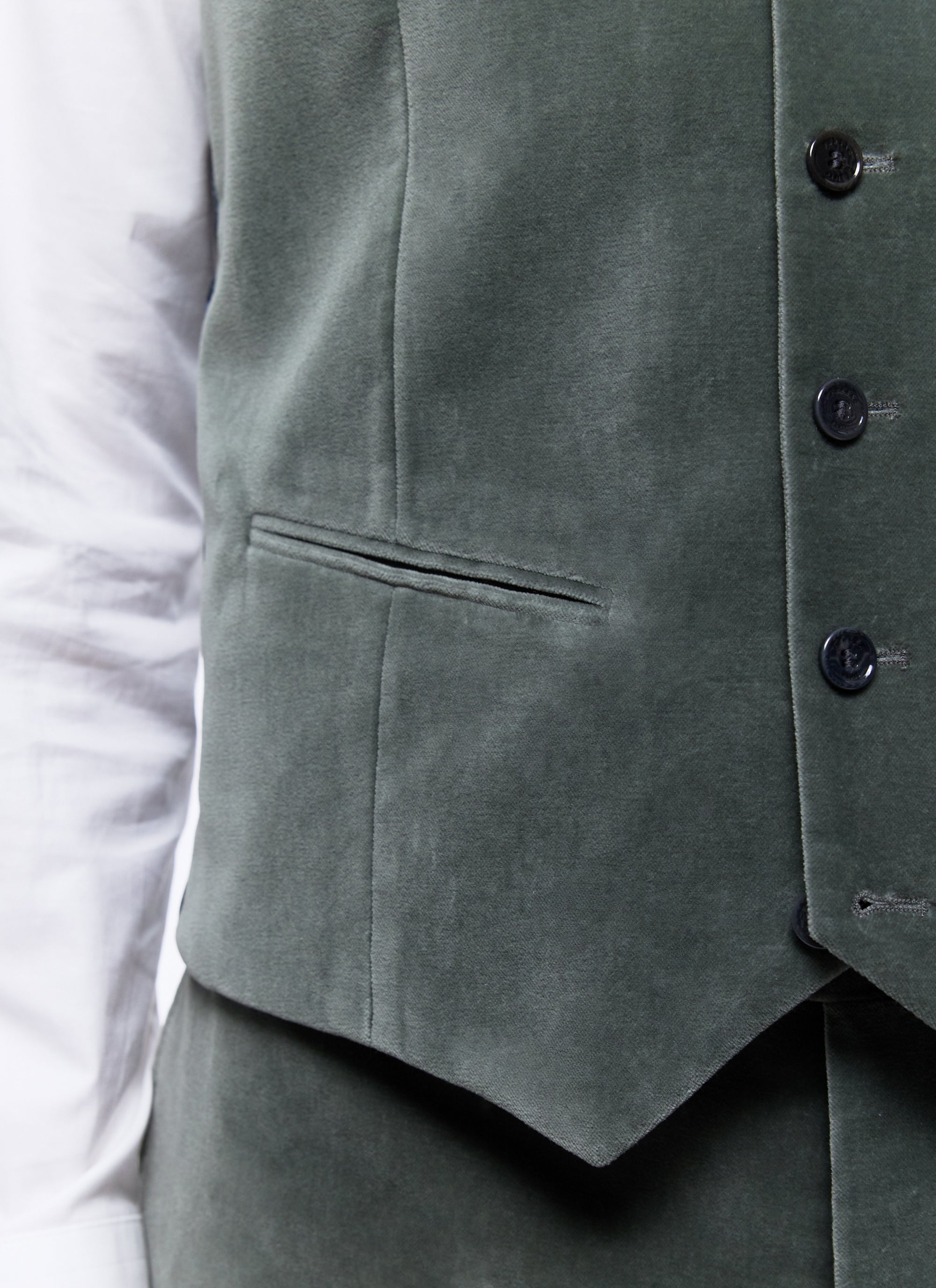 Velvet suit waistcoat - Navy