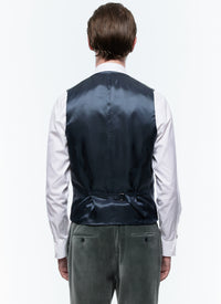 Velvet suit waistcoat - Navy