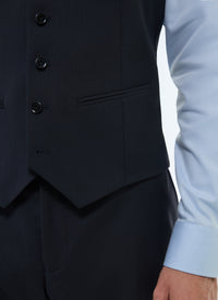 Wool suit waistcoat - Navy Blue