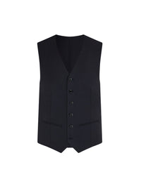 Wool suit waistcoat - Navy Blue