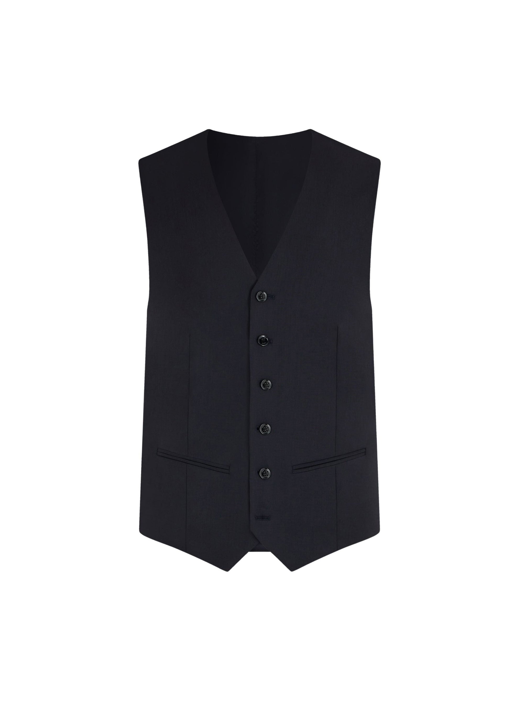 Wool suit waistcoat - Navy Blue