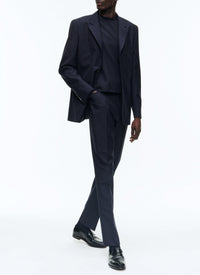 Gilet de costume droit en laine - Marine