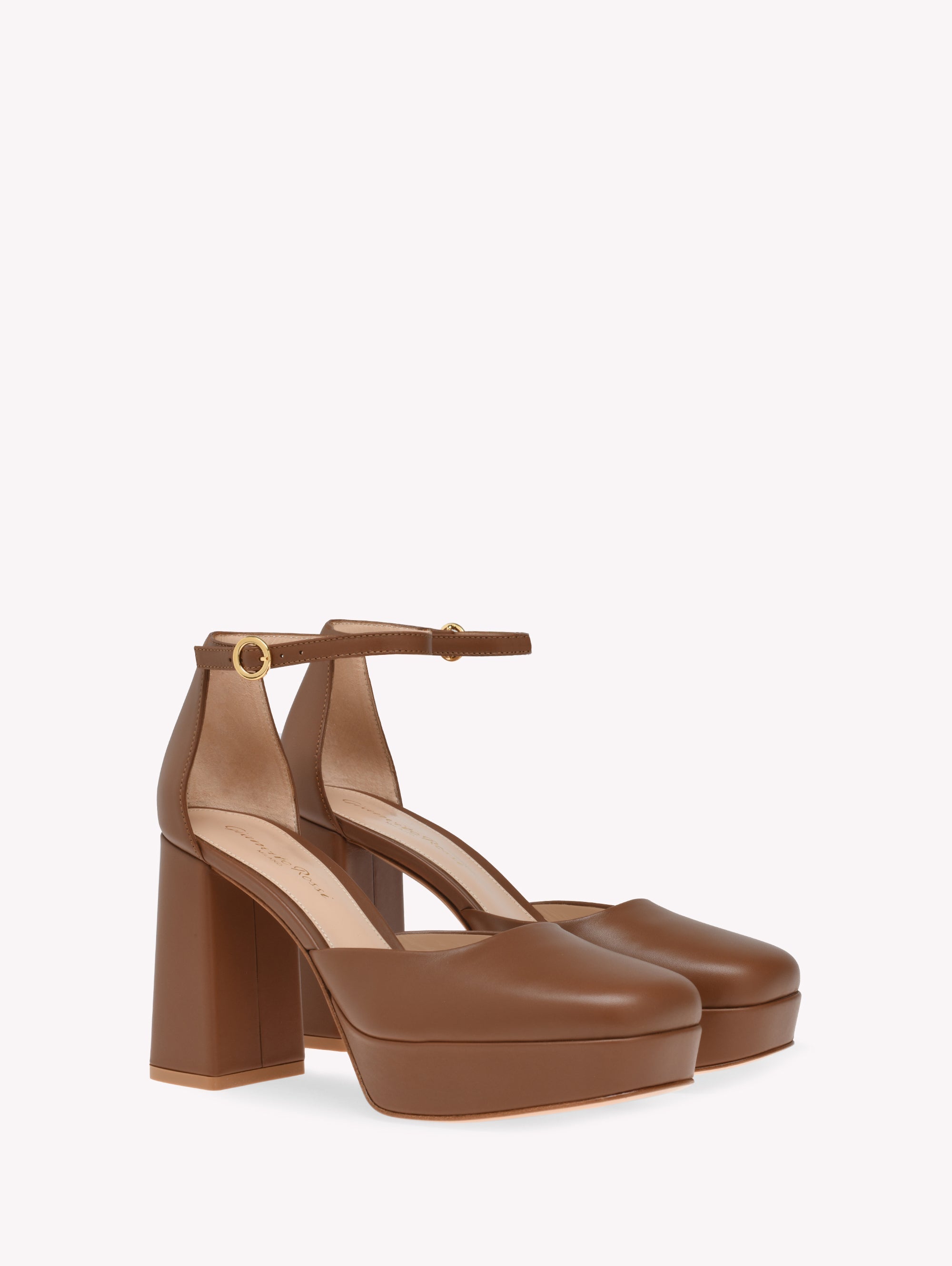 Escarpins Vian 95 en cuir lisse - Brun