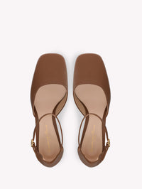 Escarpins Vian 95 en cuir lisse - Brun