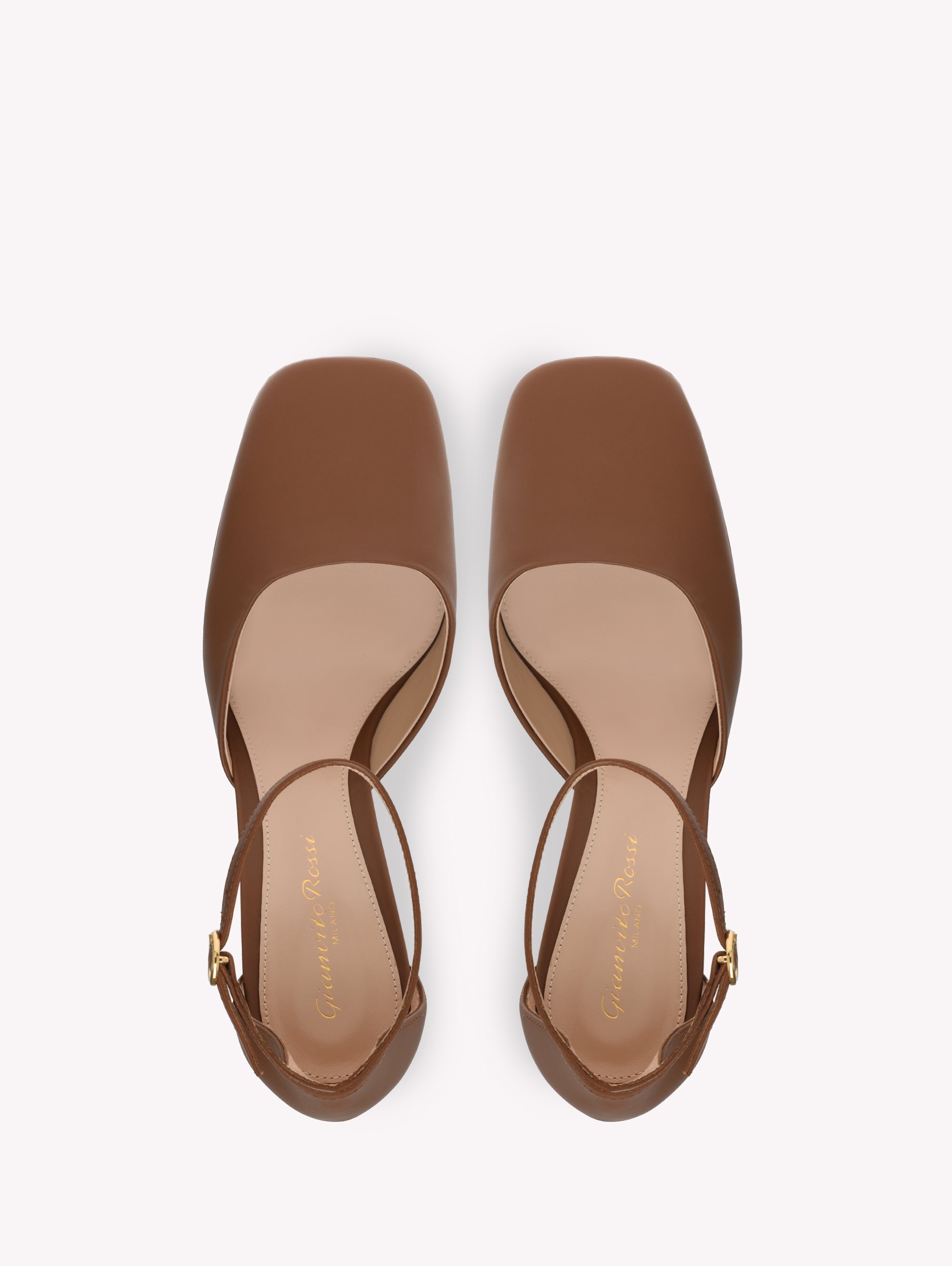 Escarpins Vian 95 en cuir lisse - Brun