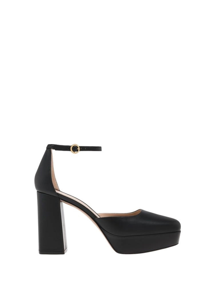 Escarpins Vian 70 en cuir lisse - Noir
