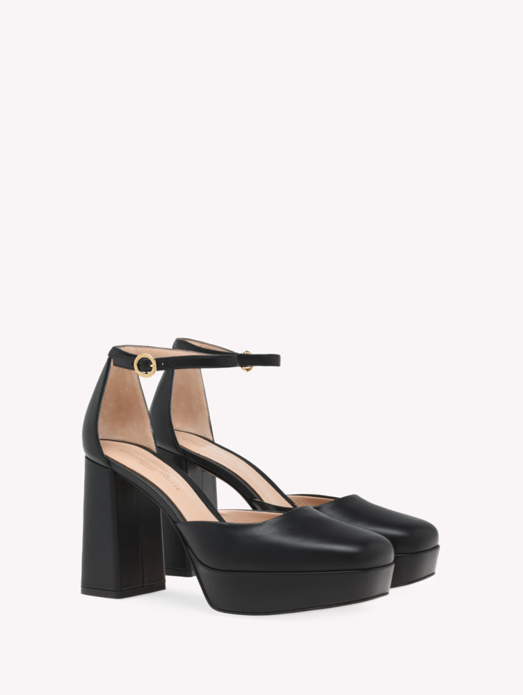 Escarpins Vian 70 en cuir lisse - Noir