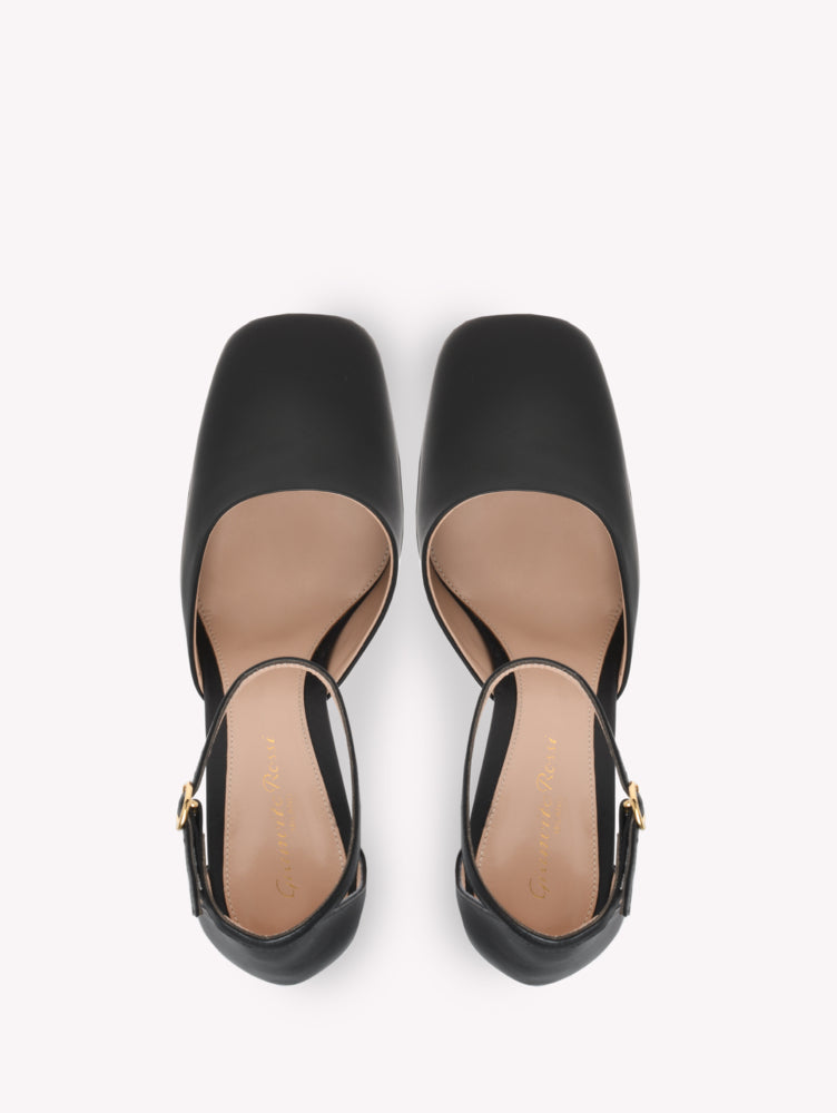 Escarpins Vian 70 en cuir lisse - Noir