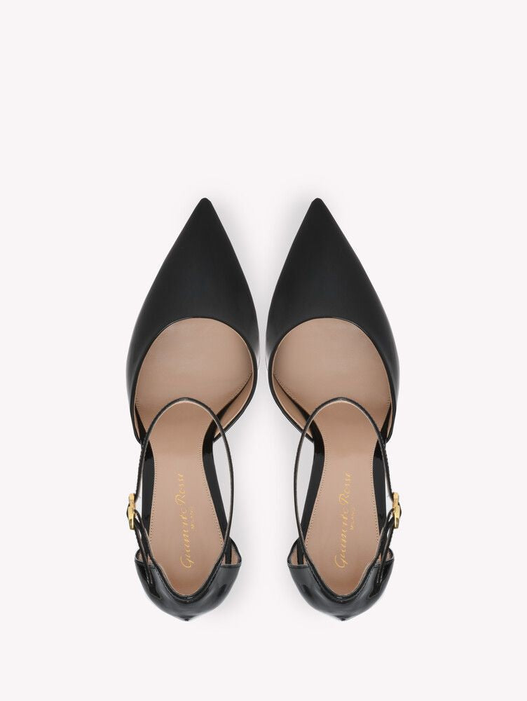 Escarpins Piper Anklet en cuir lisse - Noir