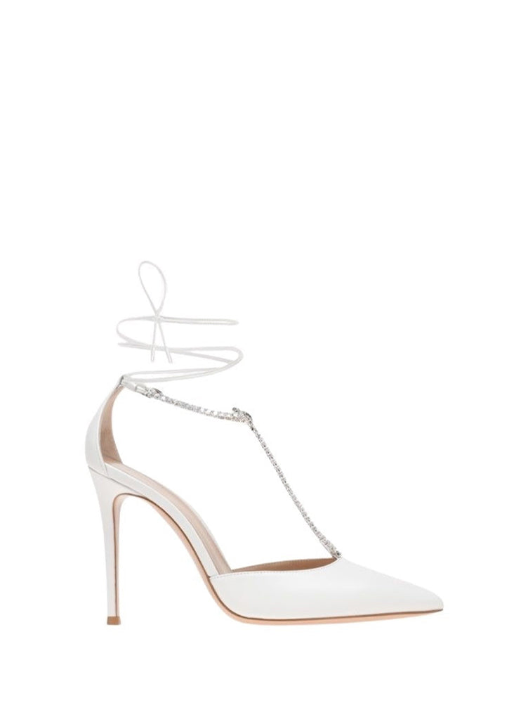 Escarpins Brilliant 105 en cuir lisse - Blanc