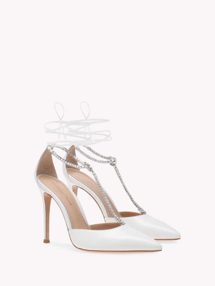 Escarpins Brilliant 105 en cuir lisse - Blanc